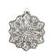 4ct. Red & Silver Glass Snowflake Hanging Christmas Decorations